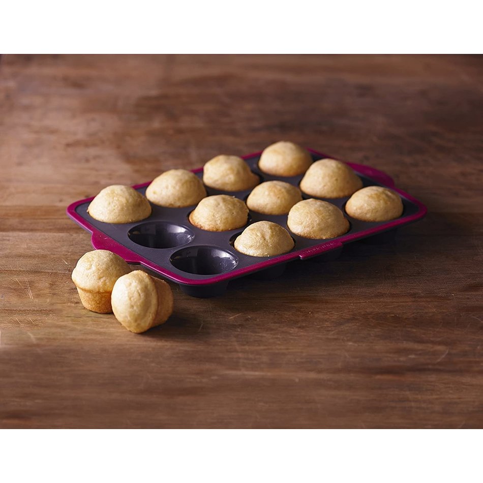 Trudeau Trudeau Silicone Muffin Pan, 12 Cup