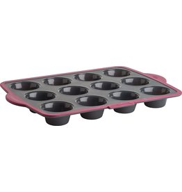 Trudeau 6 Cup Non-Stick Silicone Muffin Pan with Lid