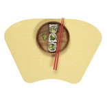 Trace Basketweave Wedge Placemat, Yellow