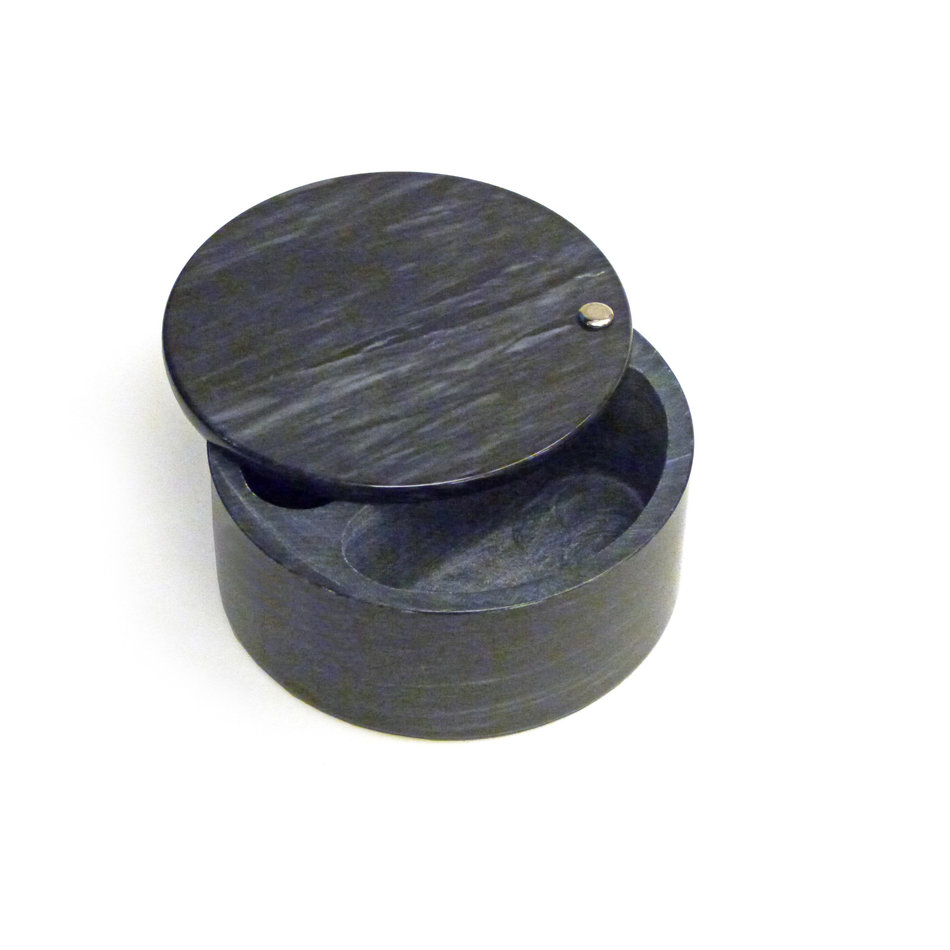 RSVP Swivel Salt Box, Black Marble