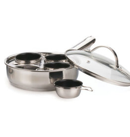 RSVP RSVP 4-Egg Poacher with Glass Lid