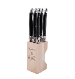 Laguiole Laguiole Debutant Steak Knives, 7pc, Black