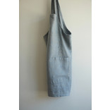 Linen Way Cuisine Linen Apron, Blue/Natural
