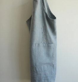 Linen Way Cuisine Linen Apron, Blue/Natural
