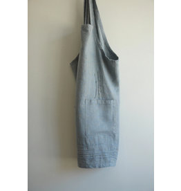 Linen Way Cuisine Linen Apron, Blue/Natural
