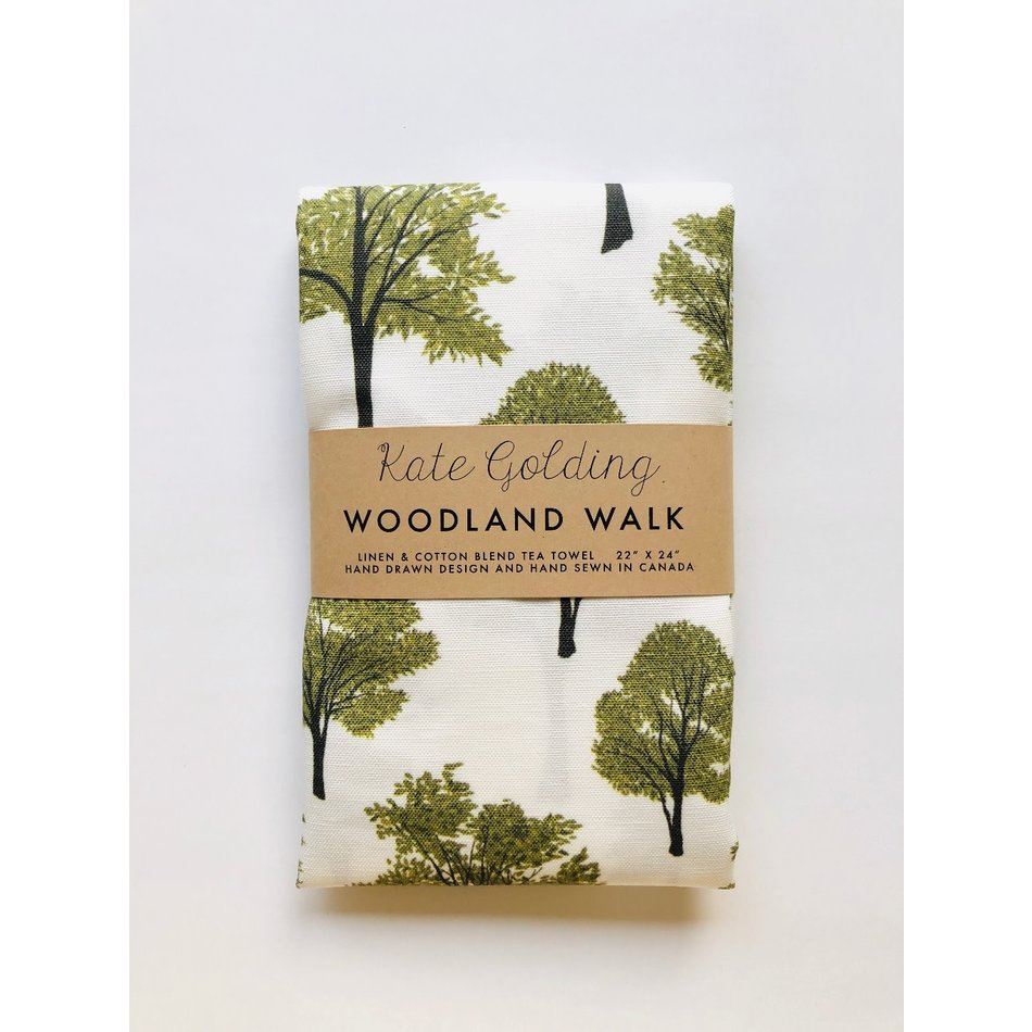 Kate Golding Tea Towel, Woodland Walk
