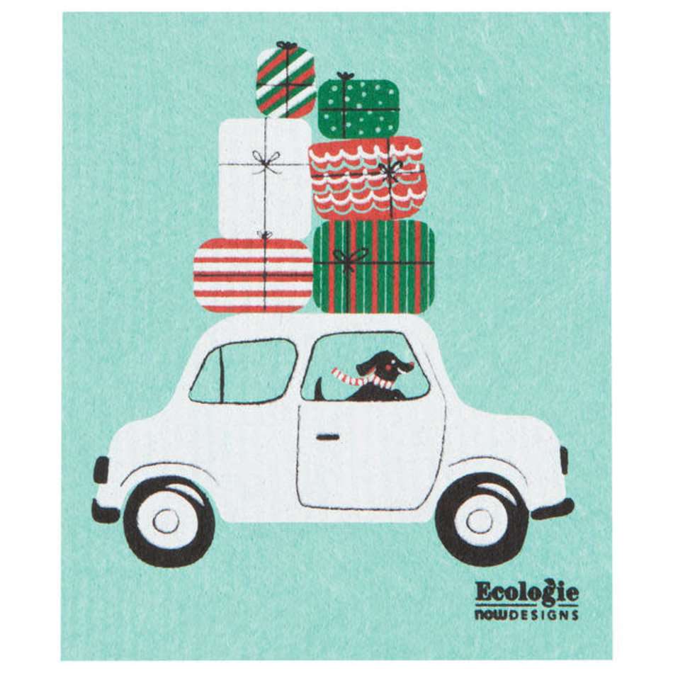 Now Designs Winter Wheels Dog Swedish Sponge Cloth