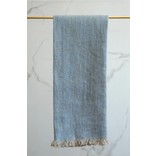 Linen Way Bilbao Linen Tea Towel, Blue/Natural