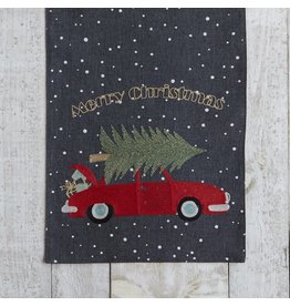 Merry Christmas Car Table Runner, Charcoal