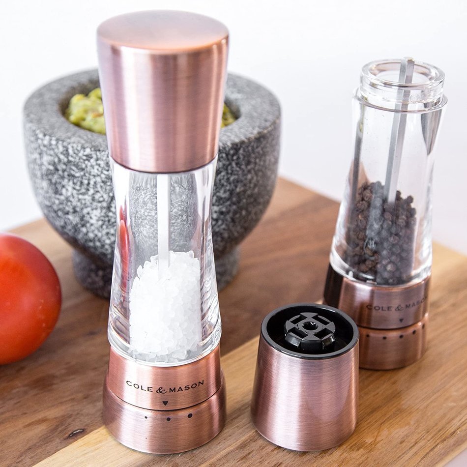 Cole & Mason Derwent Salt & Pepper Set, Copper