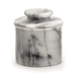 RSVP White Marble Butter Bell