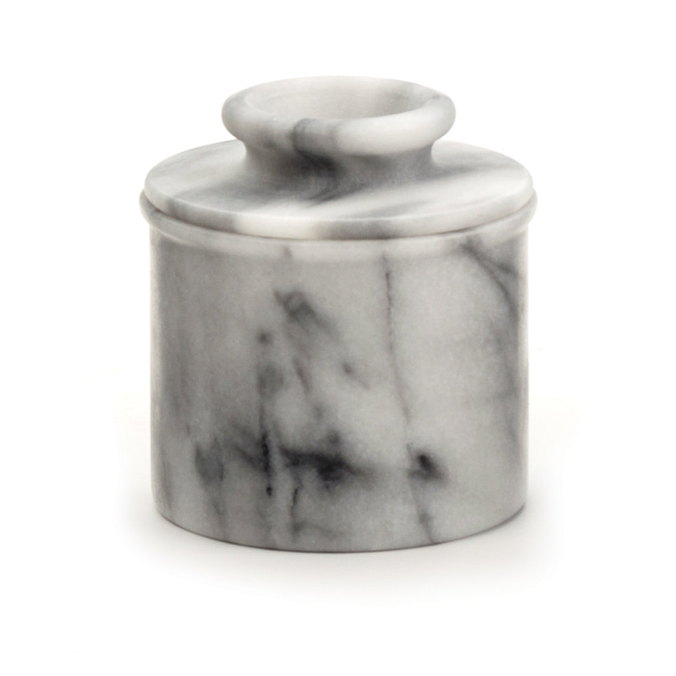 RSVP White Marble Butter Bell