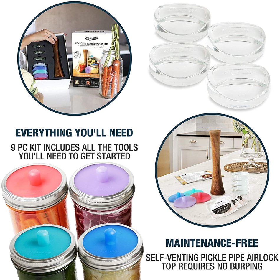 Masontops, Complete Fermentation Kit, 3pc