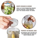 Masontops Masontops, Regular Mouth Pickle Pebbles, Fermentation Weights, 4 pack