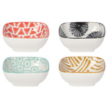 Mix and Prep Stamped Square Pinch Bowls Set of 4