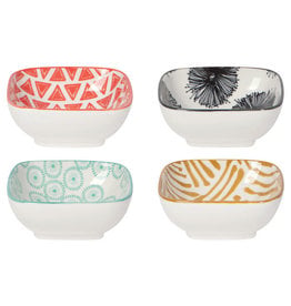 Mix and Prep Stamped Square Pinch Bowls Set of 4