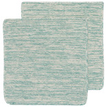 Now Designs Heirloom Knit Dishcloth, Set of 2, Lagoon