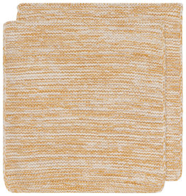Now Designs Heirloom Knit Dishcloth, Set of 2, Ochre