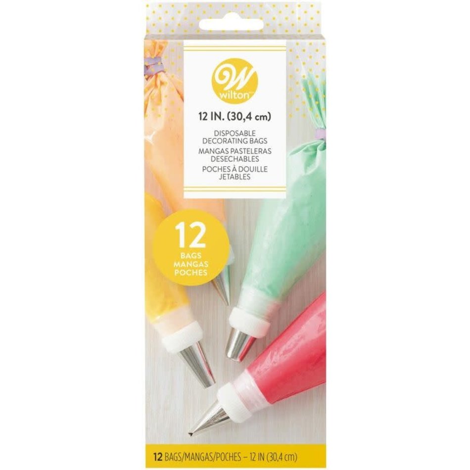 Wilton Wilton Icing Bags, Disposable 12"  12PK