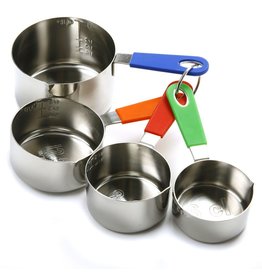 Norpro Stainless Steel Measuring Cups with Silicone Handles