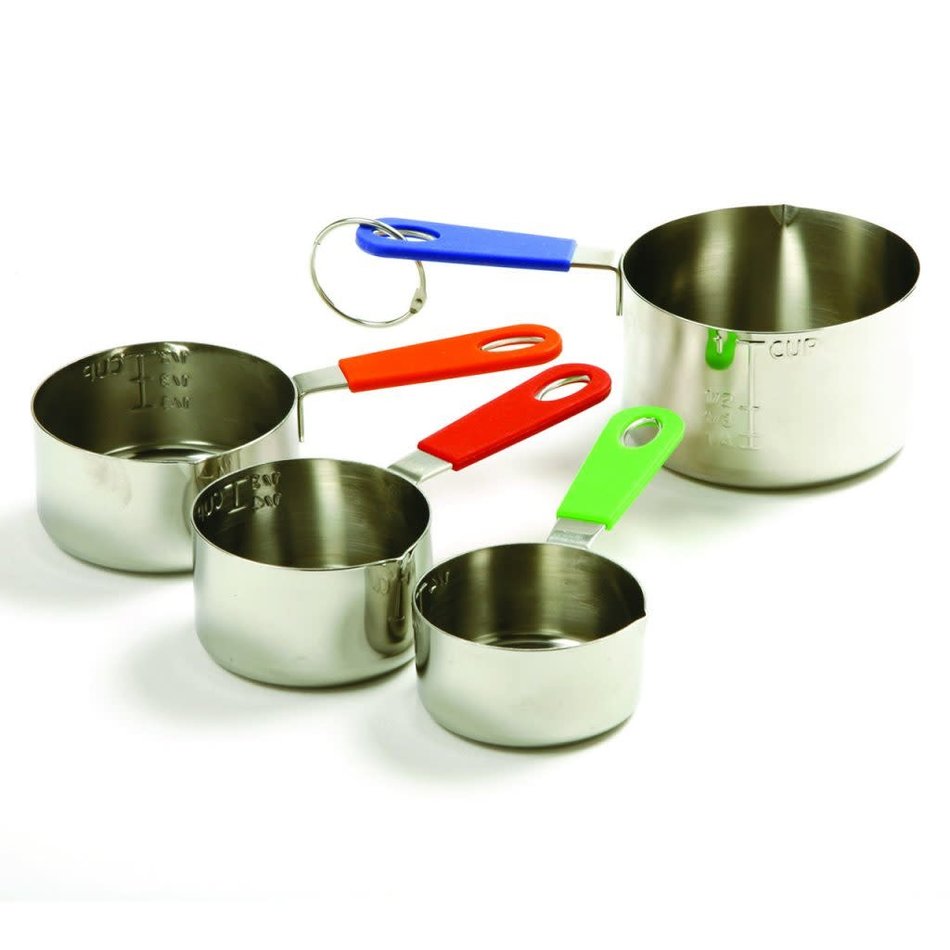 Norpro Stainless Steel Measuring Cups with Silicone Handles