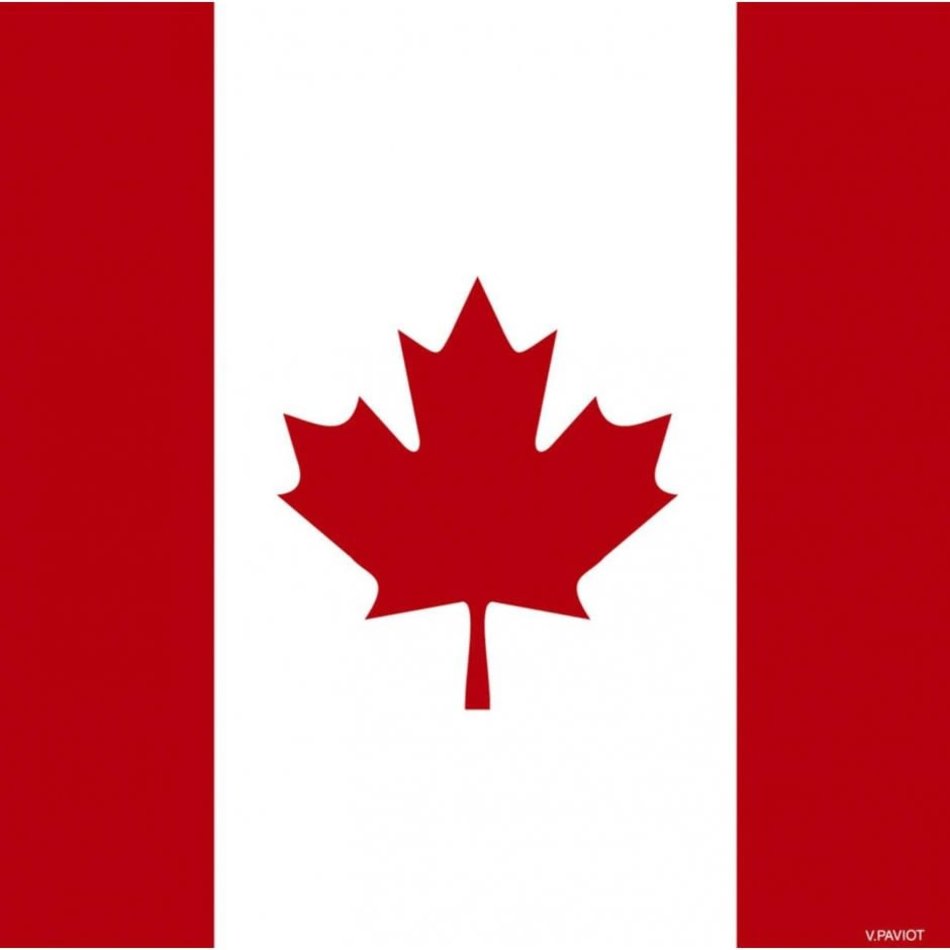 Paviot Cocktail Napkin, Canadian Flag, 20 pk