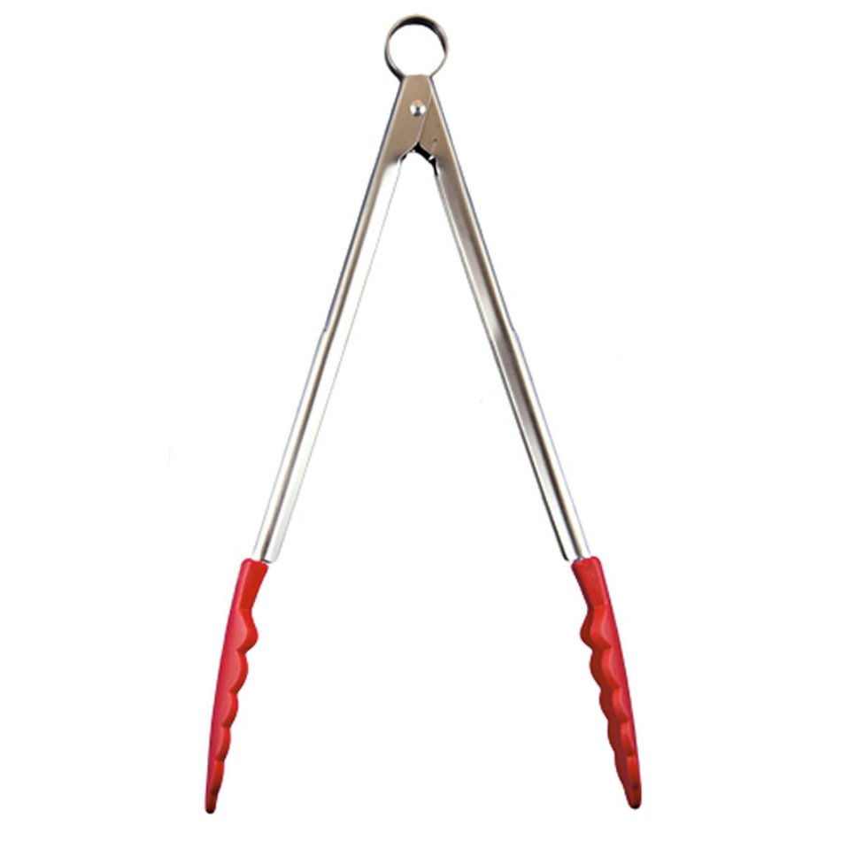 Cuisipro Cuisipro Silicone Tongs, Red, 9.5"