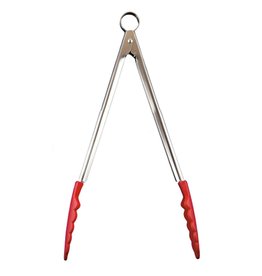 Cuisipro Cuisipro Silicone Tongs, Red, 12"