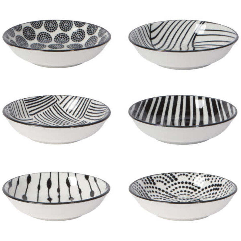 Now Designs Bits and Dots Stamped Pinch Bowls Set of 6