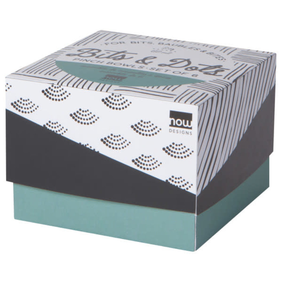 Now Designs Bits and Dots Stamped Pinch Bowls Set of 6