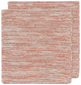 Now Designs Heirloom Knit Dishcloth, Set of 2, Clay