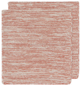 Now Designs Heirloom Knit Dishcloth, Set of 2, Clay