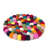 Felt Ball Trivet, 8", Multi