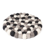Felt Ball Trivet, 8", Grey
