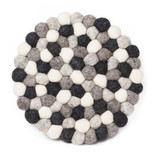 Felt Ball Trivet, 8", Grey