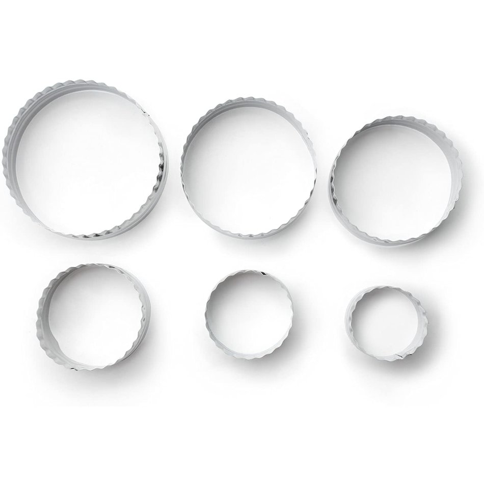 Fox Run Plain and Crinkled Double-Sided Cutter Set, 6pc