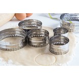 Fox Run Plain and Crinkled Double-Sided Cutter Set, 6pc
