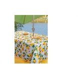 Beatrice Zipper Tablecloth, 60" Round, Yellow