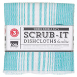 Now Designs Scrub-it Dishcloth, Bali Blue, set of 3