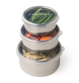 uKonserve uKonserve Round Nesting Trio with Silicone Lid, set of 3