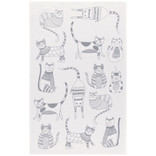 Now Designs London Gray Printed Floursack Dish Towels, Set of 2