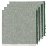 Heirloom Chambray Napkins, Jade Green Set of 4