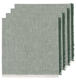 Heirloom Chambray Napkins, Jade Green Set of 4