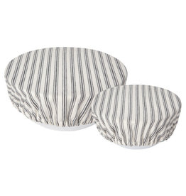 Save it Bowl Covers, Set of 2, Ticking Stripe