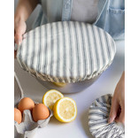 Ticking Stripe Bowl Cover, Set of 2