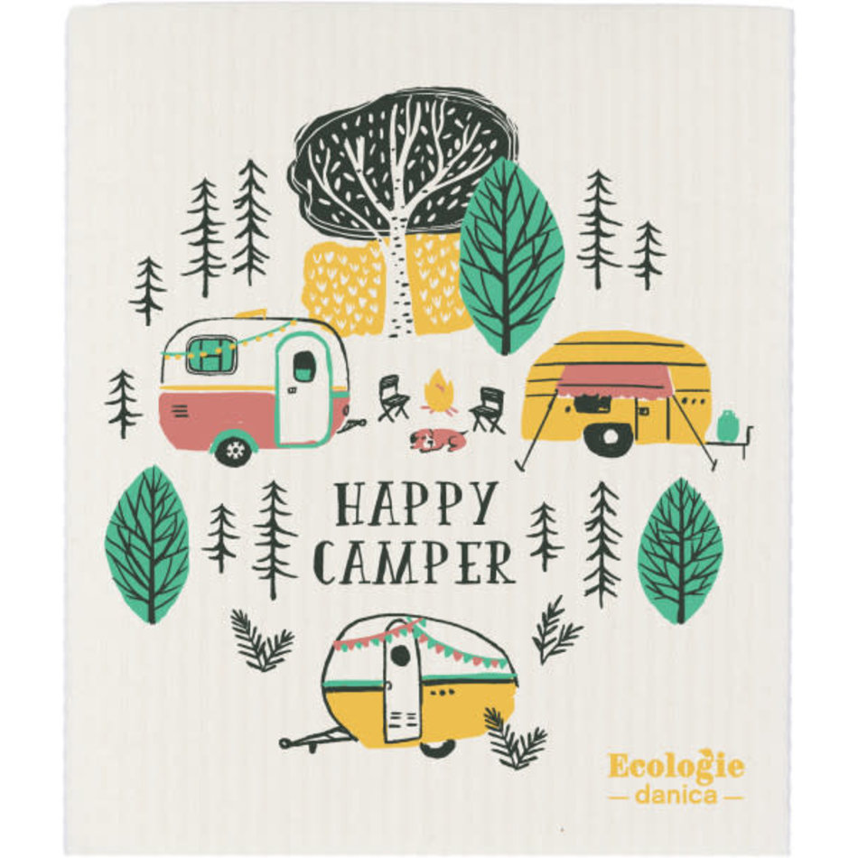 Now Designs Swedish Dishcloth, Happy Camper