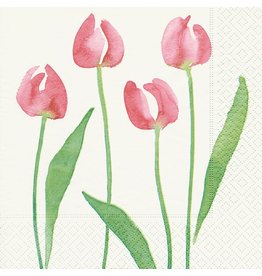 Luncheon Napkins, Watercolour Tulip