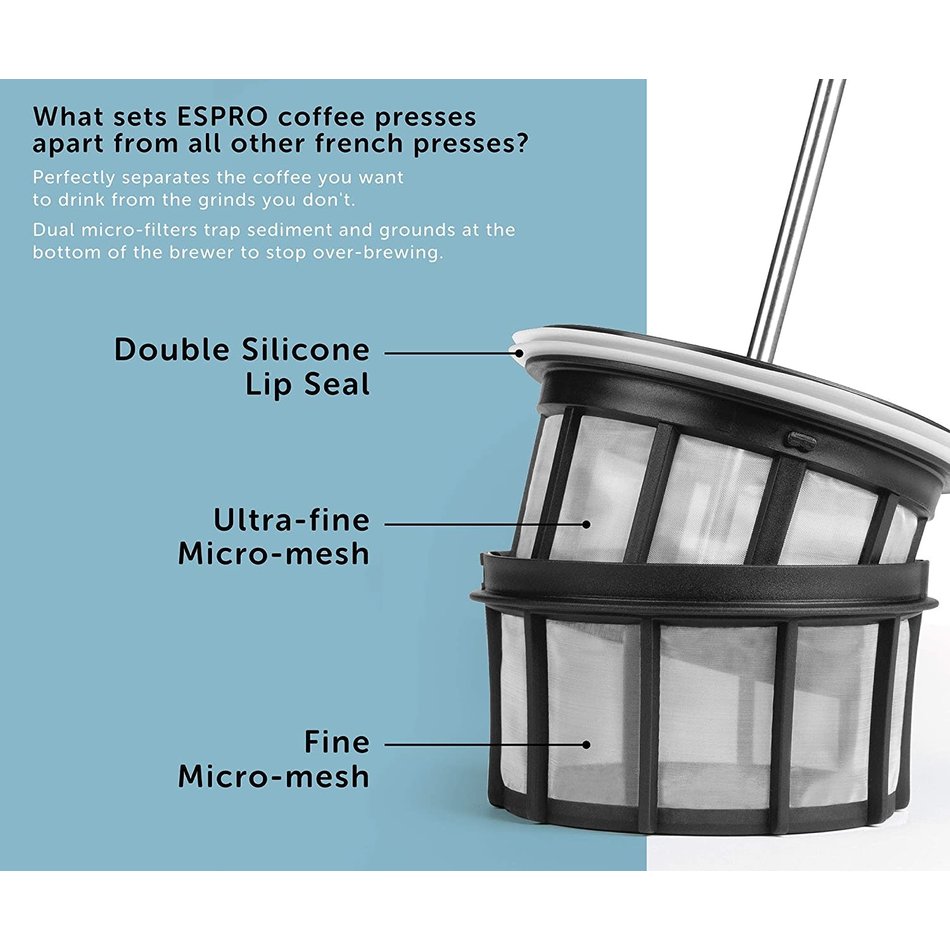 Espro Espro Press Ultra P7, Black, 32 oz