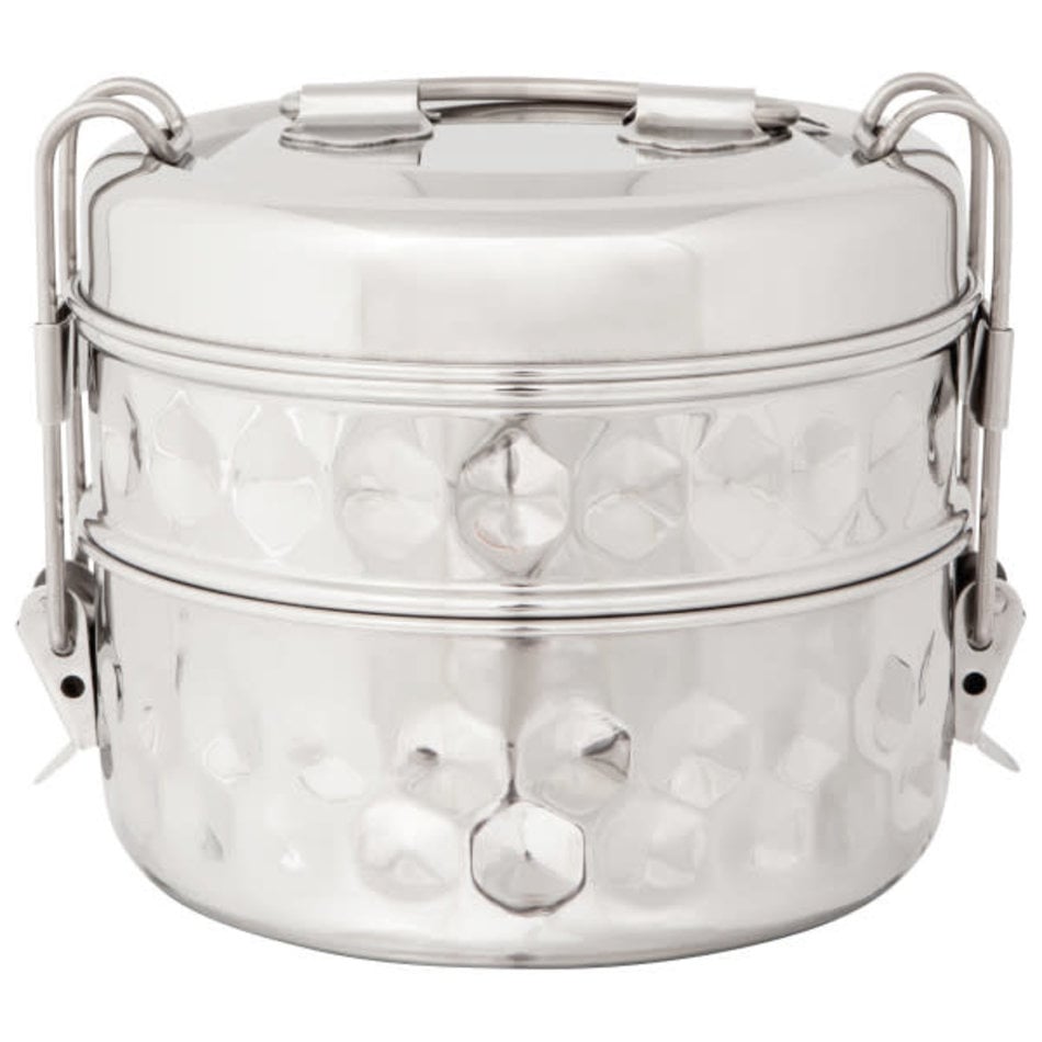 Danica Heirloom Hammered Tiffin 2-Tier, Hexagon