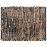 Danica Heirloom Chindi Leather Rug, Cooper Black